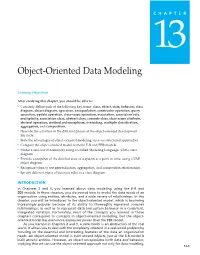 Object-Oriented Data Modeling
