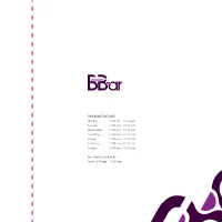 Opening Hours