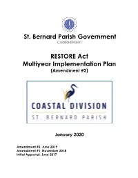 RESTORE Act Multiyear Implementation Plan (Amendment #3)