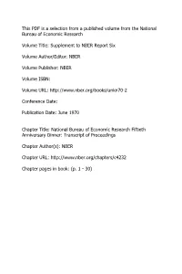 This PDF Is a Selection from a Published Volume from the National Bureau of Economic Research
