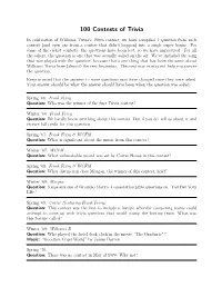 100 Contests of Trivia