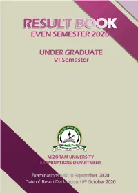 2020 VI Semester