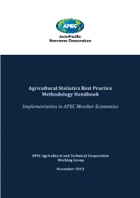 Agricultural Statistics Best Practice Methodology Handbook