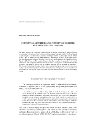 Conceptual Metaphors and Concepts of Multiple Realities: Points in Common