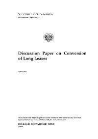 Conversion of Long Leases