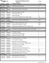 Inventory/Order Form
