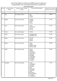 List of Polling Station for 42-Dharchula(GEN) Assembly