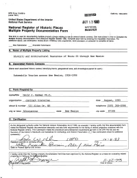 Loct 1 3 National Register of Historic Places NATIONAL Multiple Property Documentation Form REGISTER