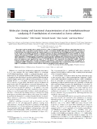 Molecular Cloning and Functional Characterization of an O-Methyltransferase Catalyzing 4 -O-Methylation of Resveratrol in Acorus