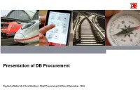 Presentation of DB Procurement