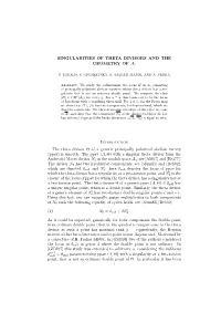 SINGULARITIES of THETA DIVISORS and the GEOMETRY of A5 Introduction the Theta Divisor Θ of a Generic Principally Polarized Abel