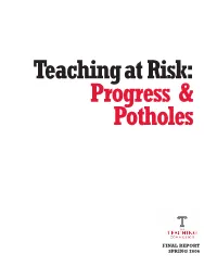 Teachingatrisk: Progress & Potholes