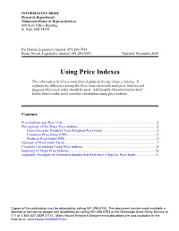Using Price Indexes