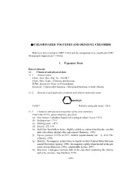 Α-Chlorinated Toluenes and Benzoyl Chloride