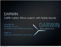 DARWIN Dark Matter Wimp Search with Noble Liquids