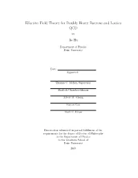 Effective Field Theory for Doubly Heavy Baryons and Lattice