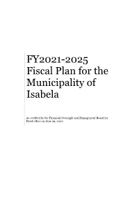 FY2021-2025 Fiscal Plan for the Municipality of Isabela