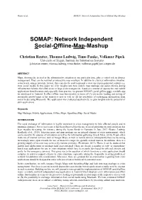 Network Independent Social-Offline-Map-Mashup