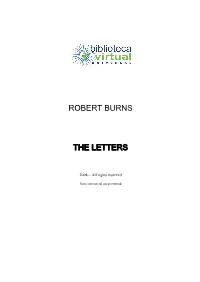 Robert Burns the Letters
