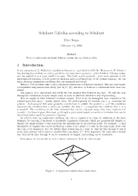 Schubert Calculus According to Schubert
