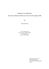 Strategy Not Scripture