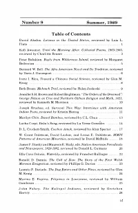 Table of Contents