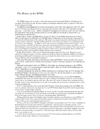 The History of the WPBA
