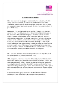 A Chat with the DJ – Alain M
