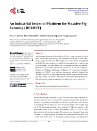 An Industrial Internet Platform for Massive Pig Farming (IIP4MPF)