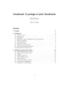 Chessboard: a Package to Print Chessboards