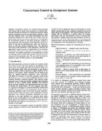 Concurrency Control in Groupware Systems