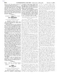 CONGRESSIONAL RECORD— Extensions of Remarks E10 HON