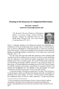 Drawing on the Resources of a Neglected Reformation