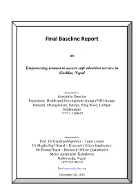 Final Baseline Report