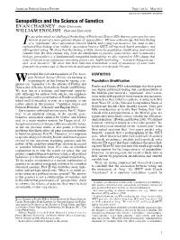 Genopolitics and the Science of Genetics