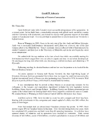 Gerald W. Schwartz University of Toronto Convocation June 3, 2016