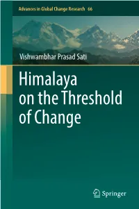 Himalaya on the Threshold of Change Advances in Global Change Research