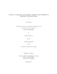 Limitations and Possibilities of Algorithmic Mechanism Design By