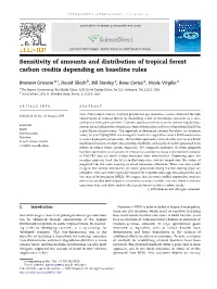 Sensitivity of Amounts and Distribution of Tropical Forest Carbon Credits Depending on Baseline Rules