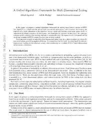 A Unified Algorithmic Framework for Multi-Dimensional Scaling