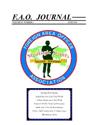 F.A.O. Journal Volume Iv, Number 2 June 1999