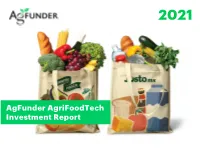 2021 Agfunder Agrifoodtech Investment Report
