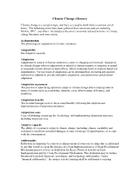 Climate Change Glossary
