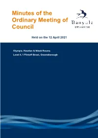 Minutes of Ordinary Meeting of Council