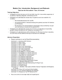 Module One: Introduction, Background, and Rationale