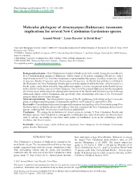 Molecular Phylogeny of &lt;I&gt; Atractocarpus&lt;/I&gt;