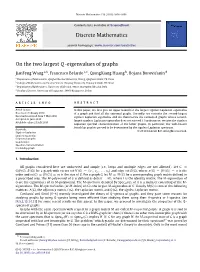 On the Two Largest Q-Eigenvalues of Graphs
