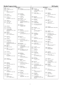 Weekly Program Guide DW English
