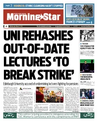 Edinburgh University Accused of Undermining Lecturers Fighting For
