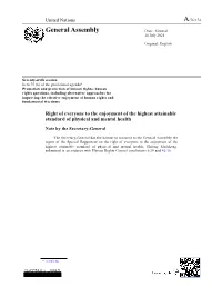 General Assembly Distr.: General 16 July 2021